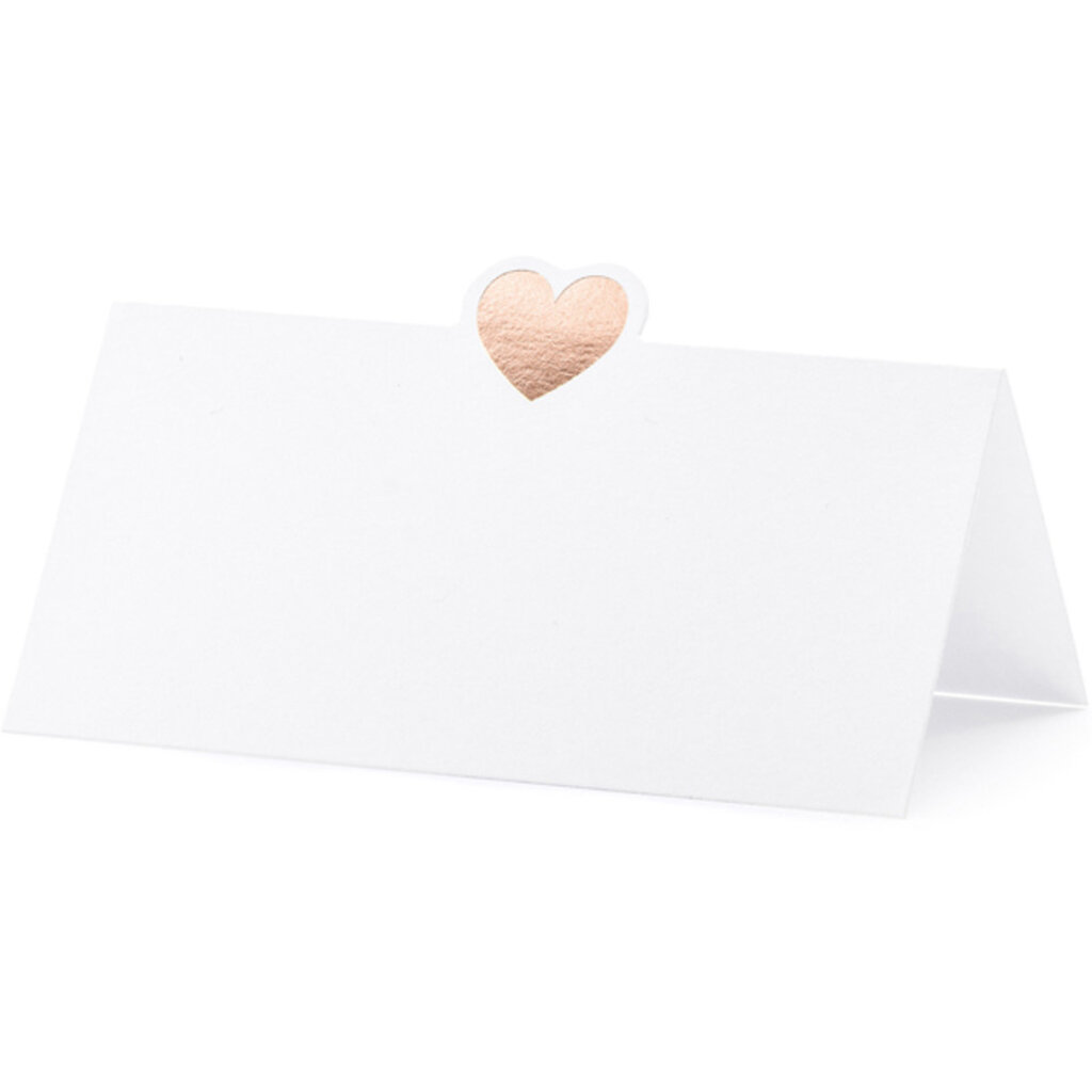 Partydeco Place cards - Heart (10 st.)