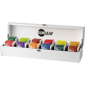 SUNLEAF Original Tea wooden teabox 12-compartments