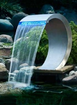Ubbink Mamba Waterval Roestvrij Staal Met Led Verlichting afbeelding