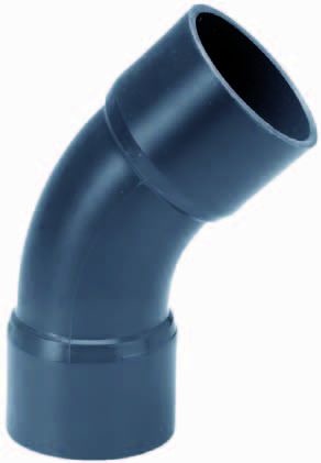 Effast Pvc Bocht 45° Lijm 125 Mm afbeelding