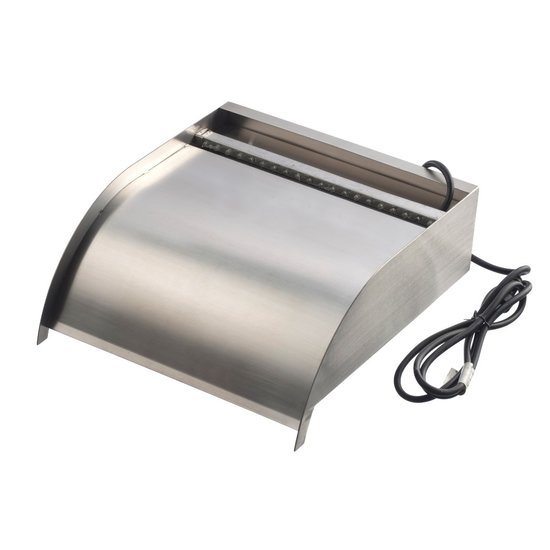 Ubbink Rvs Nevada Designwaterval 30 cm met witte Led verlichting