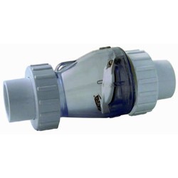 Transparante Terugslagklep - 3/3 - 50mm - Met Veer - Valterra