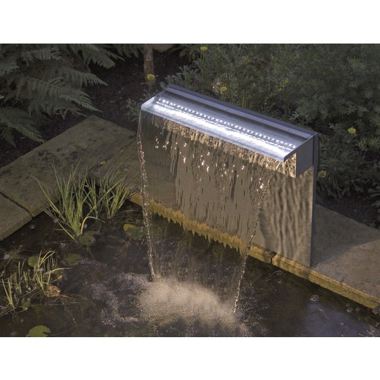 Ubbink Rvs Niagara 60 Waterval met witte Led Verlichting