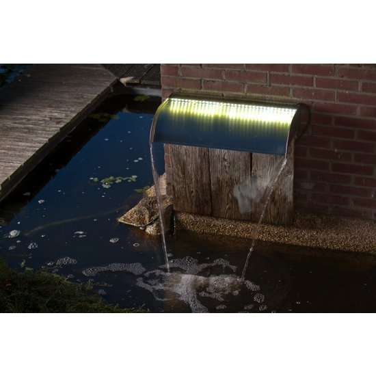 Ubbink Rvs Nevada Designwaterval 30 cm met witte Led verlichting