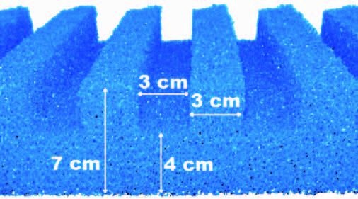 AquaForte Filterschuim T profiel 58x27 cm afbeelding