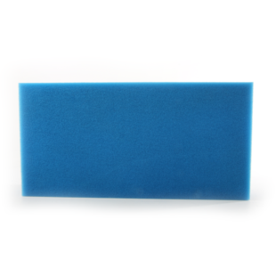 Filterschuim 100x50x2 cm middel - blauw