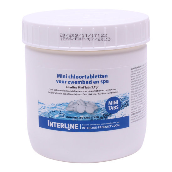 Interline  Zwembad Mini Quick chloortabletten - 2,7 gr / 180 stuks - Interline afbeelding