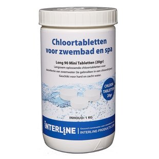 Chloortabletten - Zwembad chloortabletten - 20 grams - Interline
