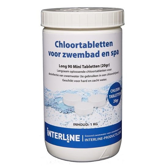 Interline  Chloortabletten - Zwembad chloortabletten - 20 grams - Interline