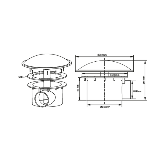 AquaForte Bodemafvoer 50 Mm Met Kamer