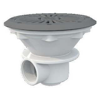 Bodemafvoer ABS grijs 210mm 1½" - folie - AquaForte