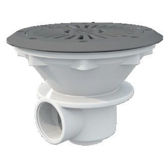 AquaForte Bodemafvoer ABS grijs 210mm 1½" - folie - AquaForte