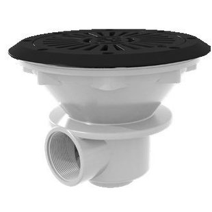 Bodemafvoer ABS antraciet 210mm 1½" - folie - AquaForte