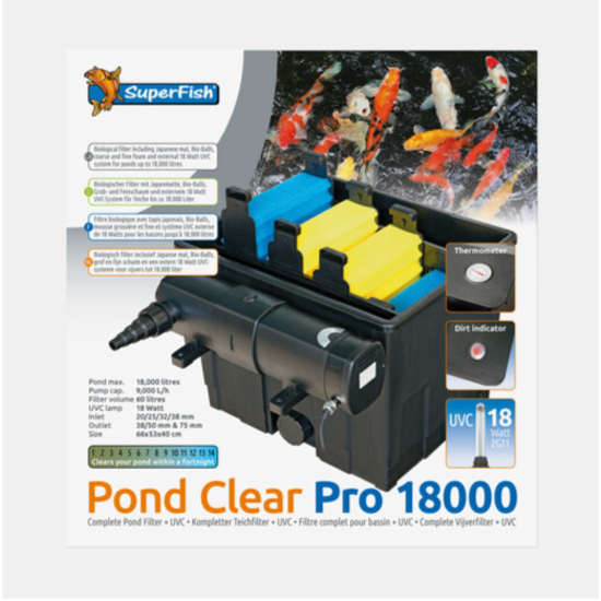 SuperFish  Pondclear Pro 18000 UVC-18W - Vijverfilter - SuperFish