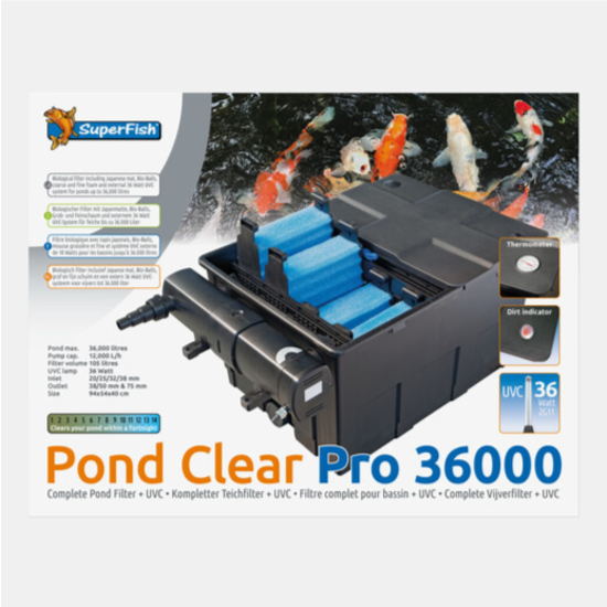 SuperFish  Pondclear Pro 36000 UVC-36W - Vijverfilter -SuperFish