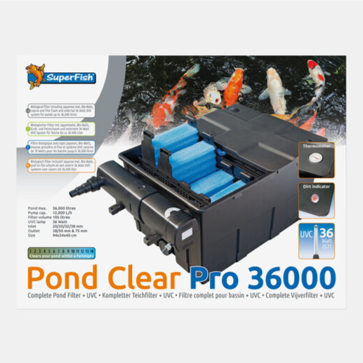 SuperFish  Pondclear Pro 36000 UVC-36W - Vijverfilter -SuperFish afbeelding