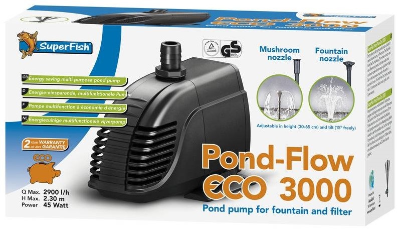 SuperFish  Pond Flow Eco 3000 - Vijverpomp - SuperFish afbeelding