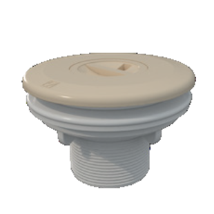 Stofzuigaansluiting ABS 2" x 50mm - paneel / prefab beige - Astralpool