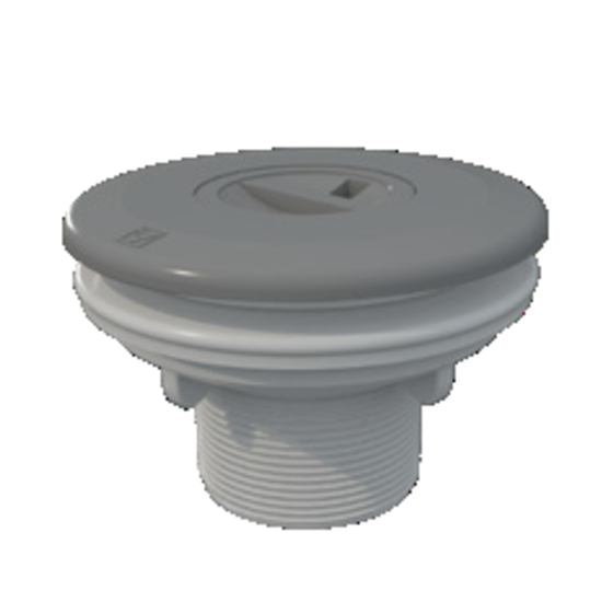 AstralPool Stofzuigaansluiting ABS 2" x 50mm - paneel / prefab grijs - Astralpool