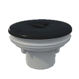 Stofzuigaansluiting ABS 2" x 50mm - paneel / prefab Antraciet - Astralpool