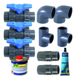 Deluxe bypass-set voor zwembad warmtepompen Ubbink