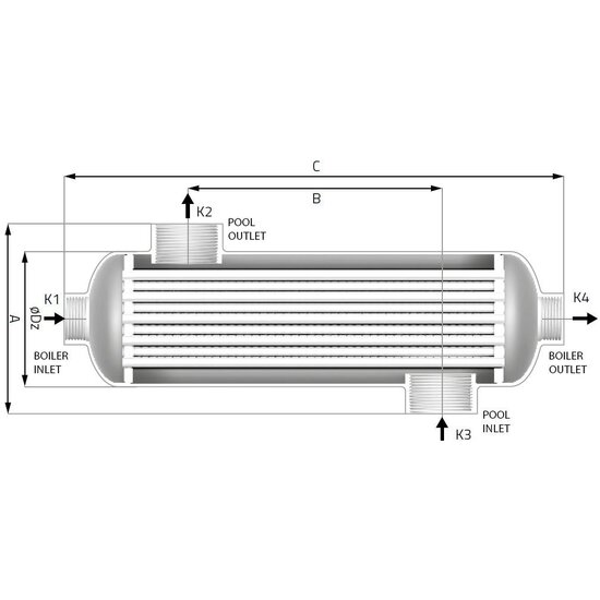 AstralPool Titanium warmtewisselaar 450kW AstralPool