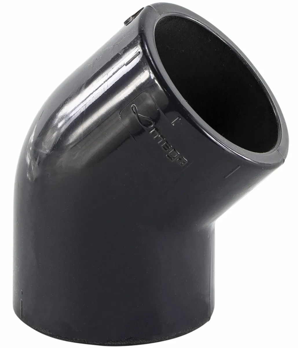 W'eau PVC knie 45 graden - 50mm afbeelding
