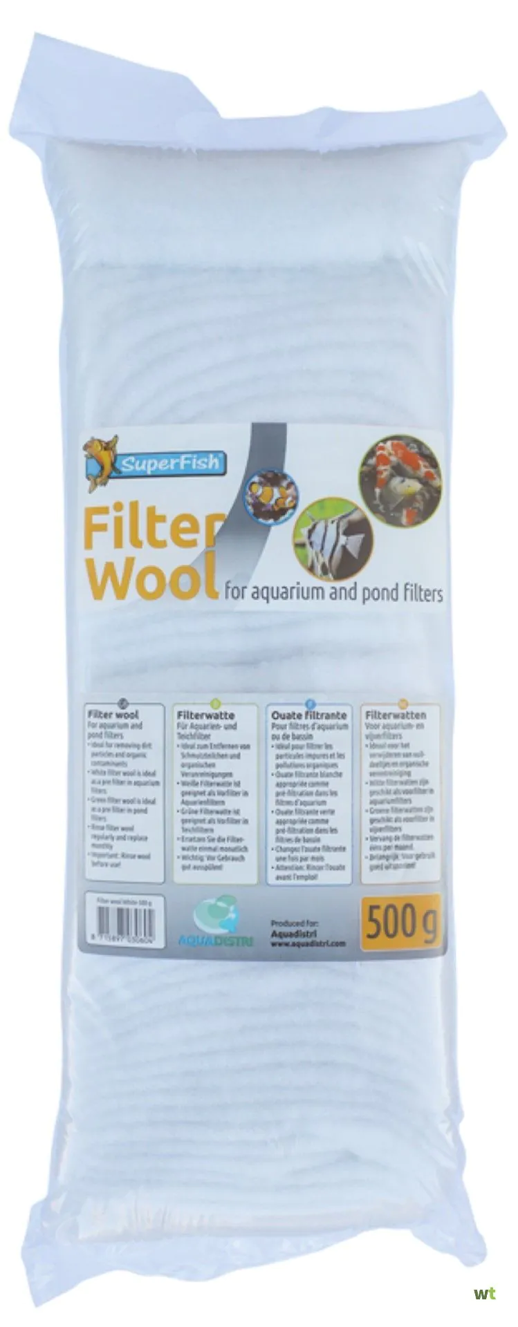 SuperFish  Filterwatten - Filtermateriaal - 500 g Wit Superfish afbeelding