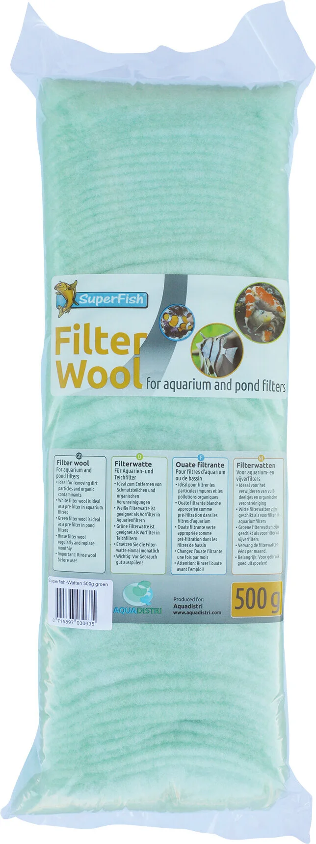 SuperFish  Filterwatten grof groen 500g Superfish afbeelding
