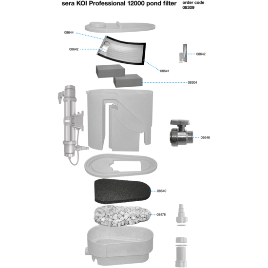 Sera KOI Professional 12000 Sera vijverfilter antraciet