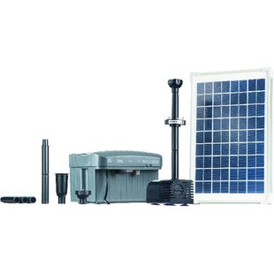 Vijver solar fontein pomp set incl. LED ca. 750 ltr - Heissner