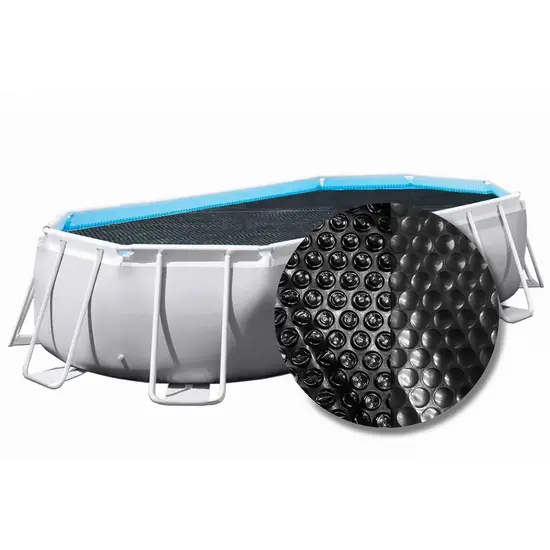 W'eau Premium solar cover ovaal - 485 x 360 cm (zeilmaat 479 x 354) - Zwart - W'eau