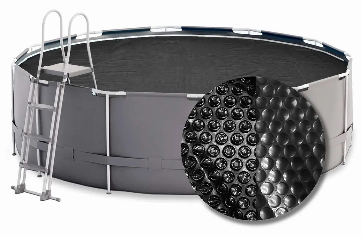 W'eau Premium solar cover rond - 320 cm (zeilmaat 314) - Zwart - W'eau afbeelding