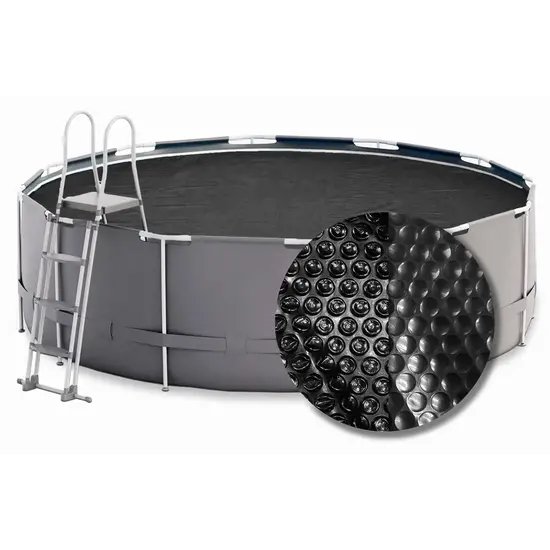 W'eau Premium solar cover rond - 500 cm (zeilmaat 494) - Zwart - W'eau