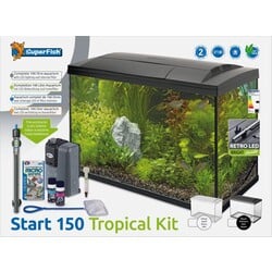 Aquarium Start 150 Tropical Kit | 153L | 78 x 39 x 55 CM Zwart - SuperFish