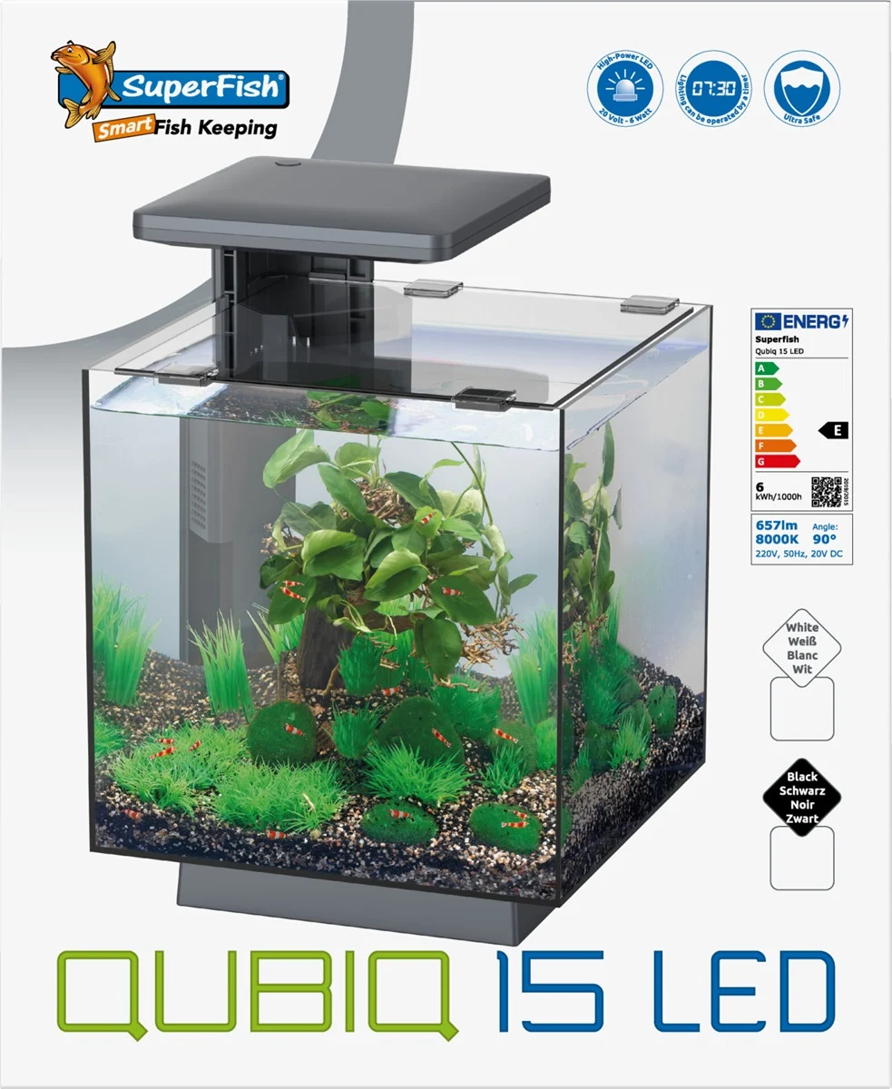 SuperFish  Qubiq 15 LED aquarium zwart Superfish afbeelding