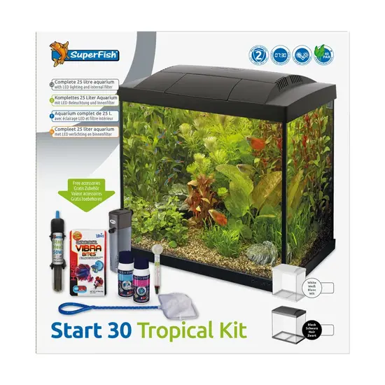 SuperFish  Start 30 Tropiclal kit aquarium zwart Superfish