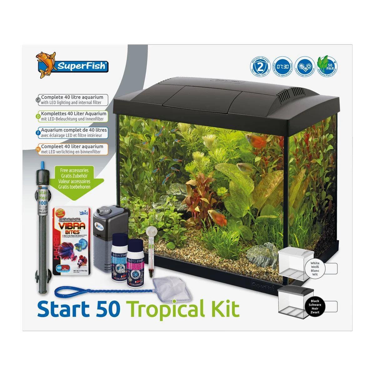 SuperFish  Start tropical kit 50 aquarium zwart Superfish afbeelding
