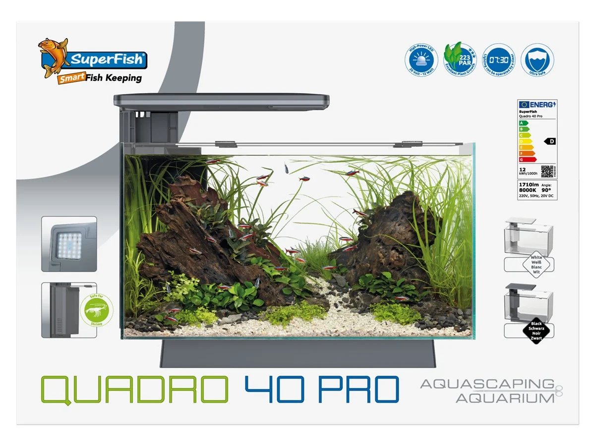 SuperFish  Quadro 40 pro aquarium 40 wit afbeelding
