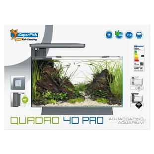 Quadro 40 pro aquarium 40 zwart Superfish