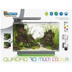 Aquarium quadro 70 multi colour zwart - SuperFish