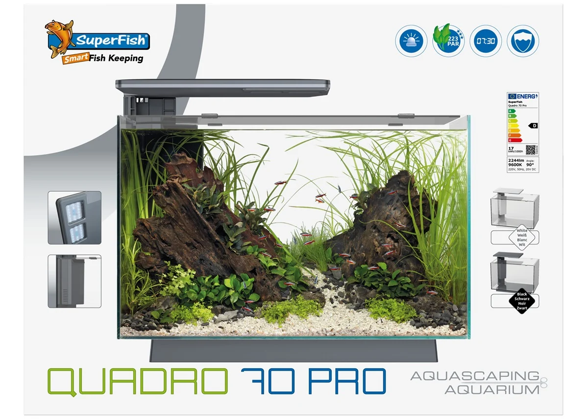 SuperFish  Aquarium quadro 70 pro zwart - SuperFish afbeelding
