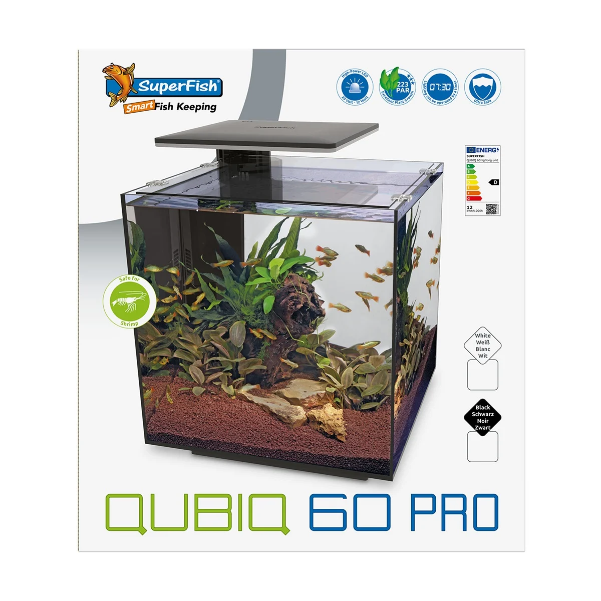 SuperFish  Aquarium Qubiq 60 pro zwart - SuperFish afbeelding