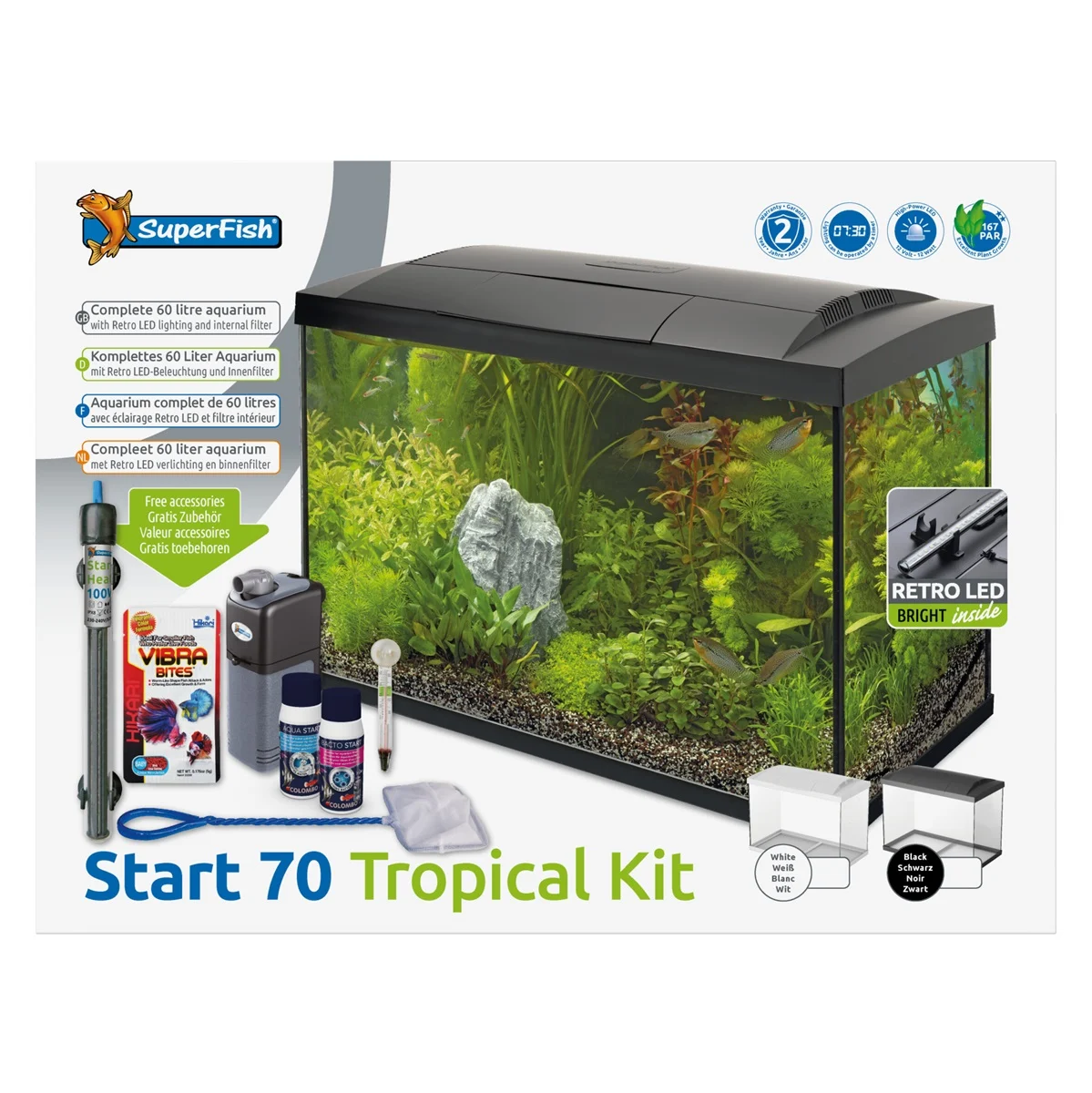 SuperFish  Aquarium start 70 tropical kit zwart - SuperFish afbeelding