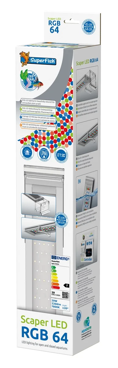 SuperFish  Scraper led RGB 64cm - 29 watt - Superfish afbeelding