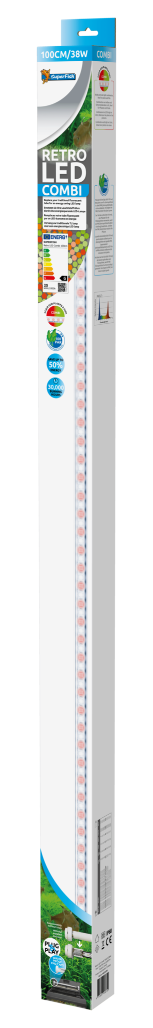 SuperFish  Retro Led combi aquariumverlichting T8 JT5 100CM/38W - Superfish afbeelding