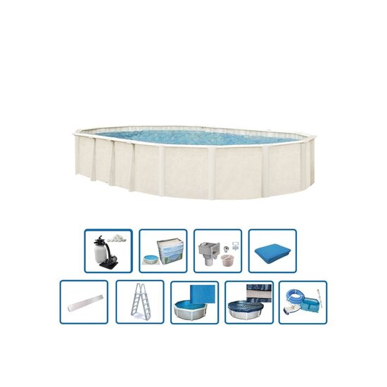 Interline  Zwembad Interline Century ovaal 6,10x3,60m Premium Pakket