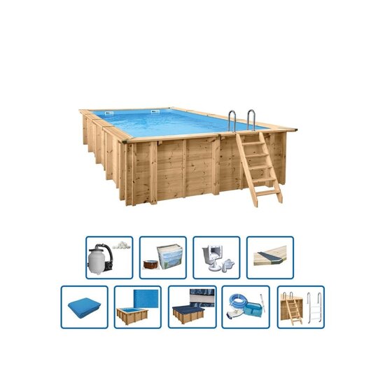 Interline  Zwembad Bali rechthoek 7,90x4,00m/1,38m - Premium pakket - Interline