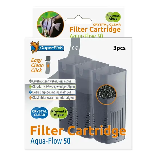 SuperFish  Aquaflow 50 crystal clear cartridge 3X - Superfish