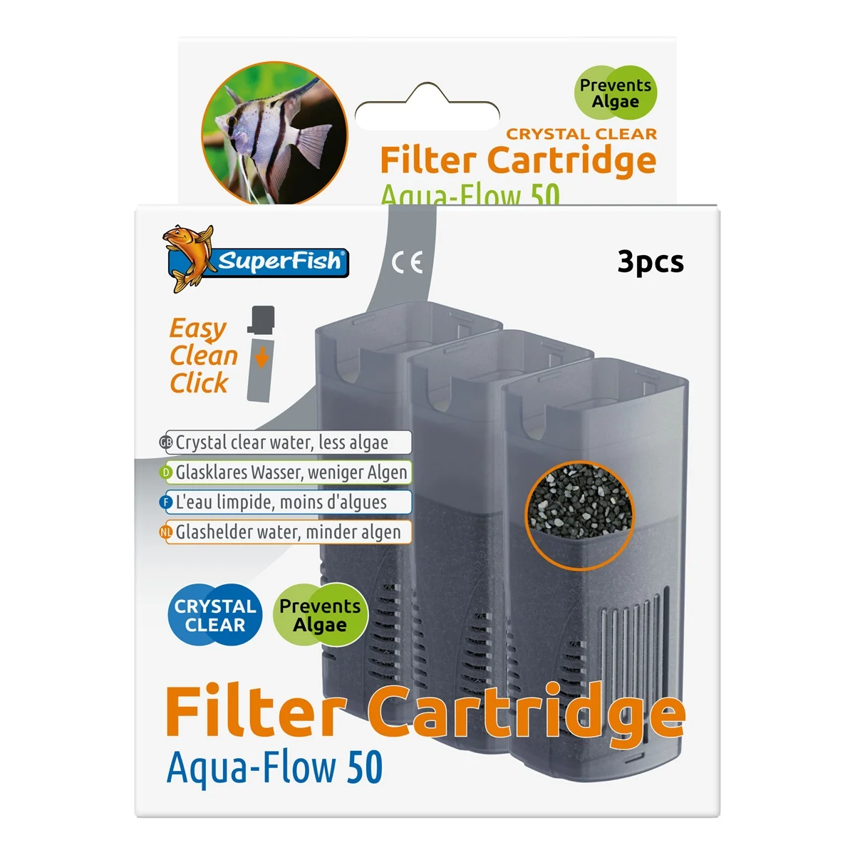 SuperFish  Aquaflow 50 crystal clear cartridge 3X - Superfish afbeelding